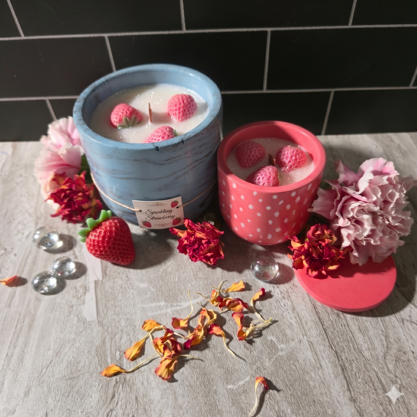 Sparkling Strawberry Candle