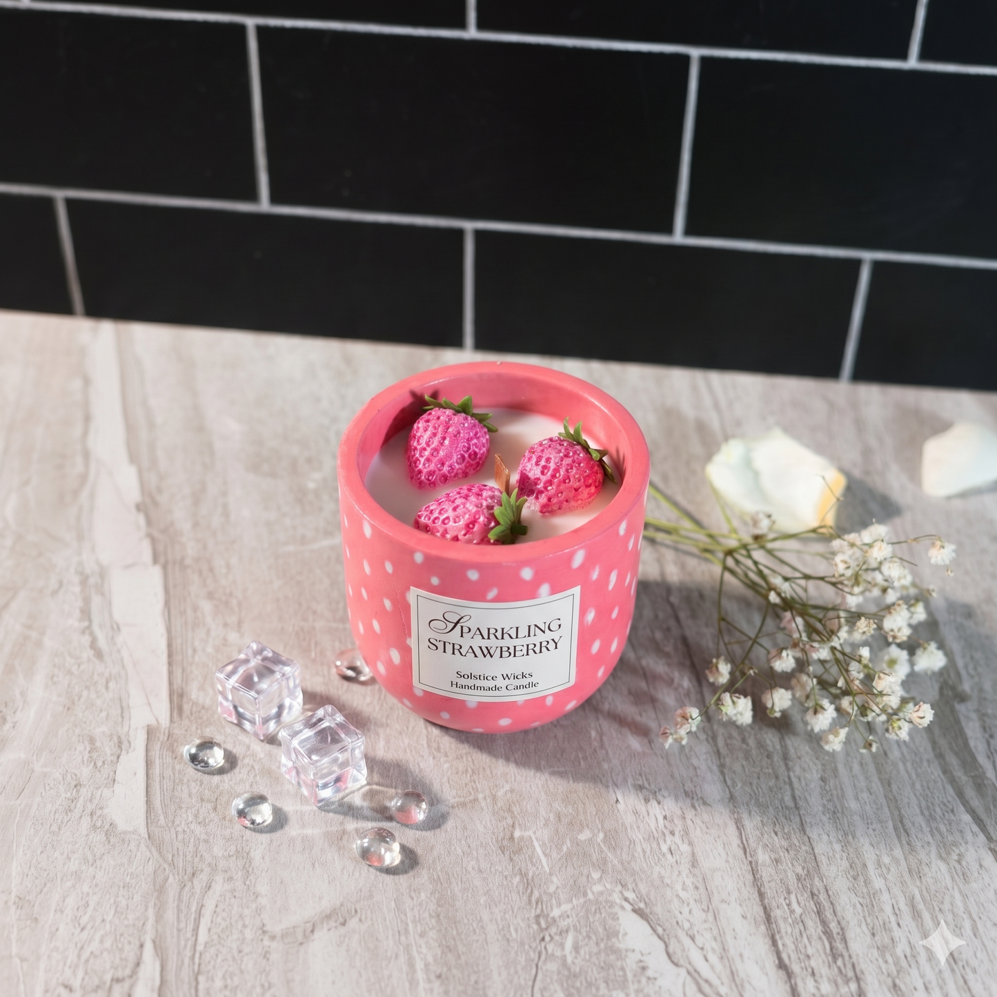 Sparkling Strawberry Candle
